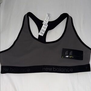 New Balance Charcoal and Black Sports Bra